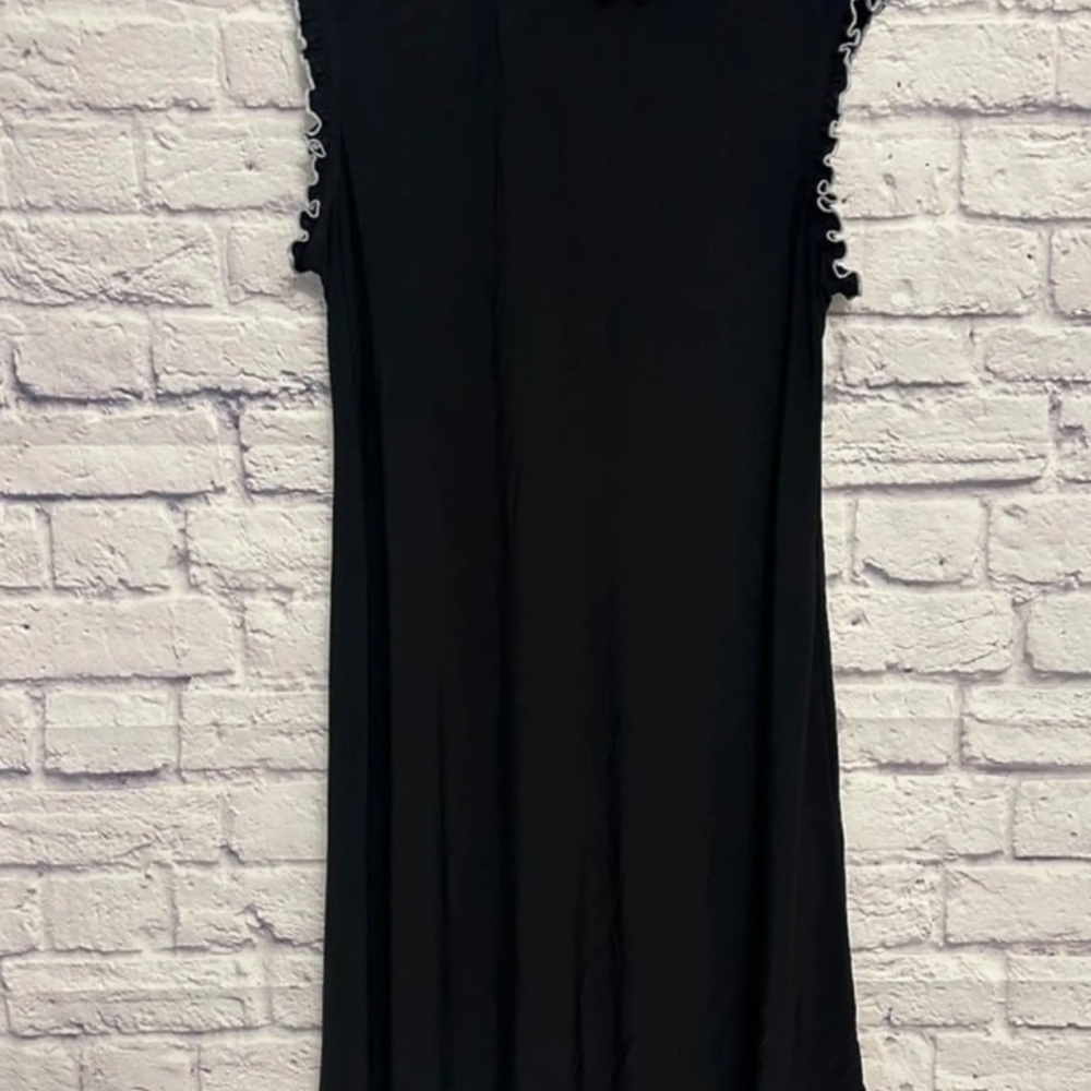 Nicole Miller Black dress with White Trim